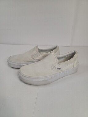 ​Vans Classic Slip On White Canvas Sneakers Womens 5.5